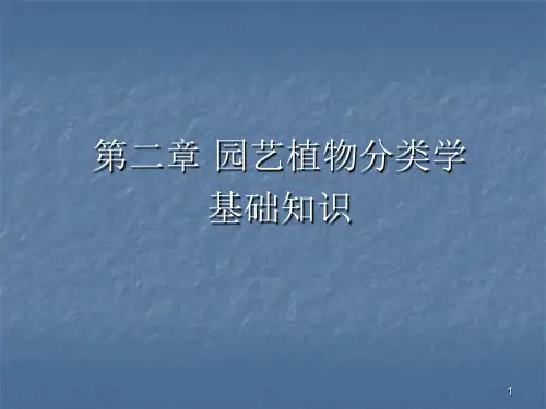 第一章园艺植物分类学基础知识PPT课件