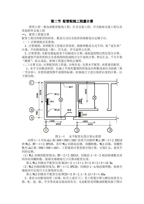 安装工程预算-第一章[电气照明工程]-第二节 配管配线工程量计算