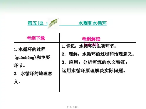高考地理一轮复习 2.5 水圈和水循环课件 鲁教版必修1