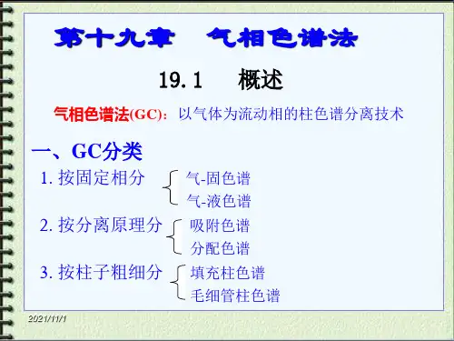 【大学课程】分析化学第19章 气相色谱法