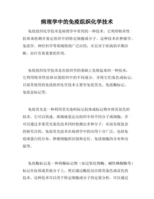 病理学中的免疫组织化学技术