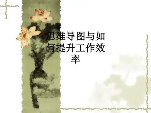 思维导图与如何提升工作效率PPT课件