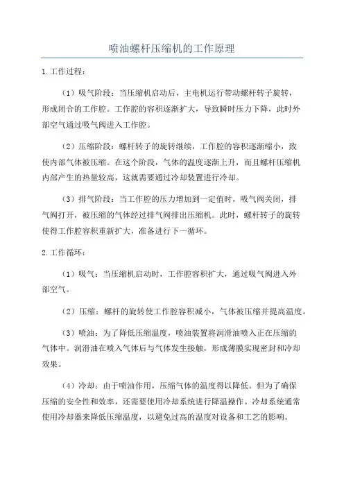 喷油螺杆压缩机的工作原理