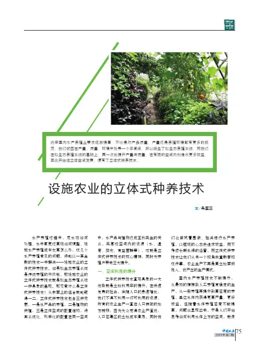 设施农业的立体式种养技术