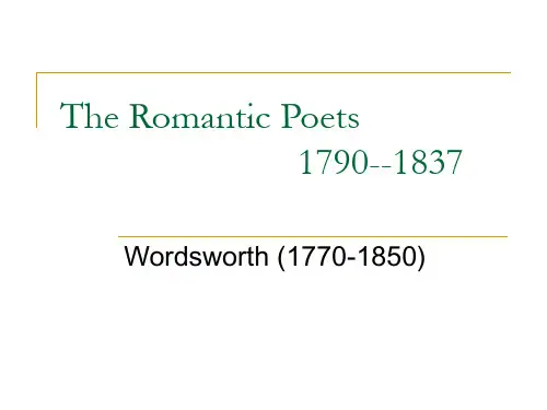 英国文学史William wordsworth