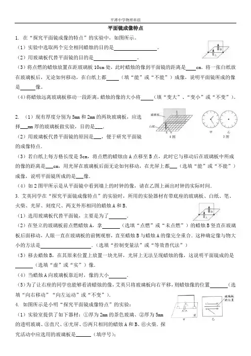 中考复习光学典型题