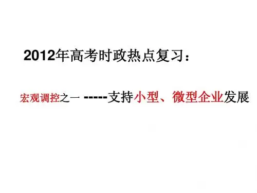 2012年时政热点(宏观调小微企业)用