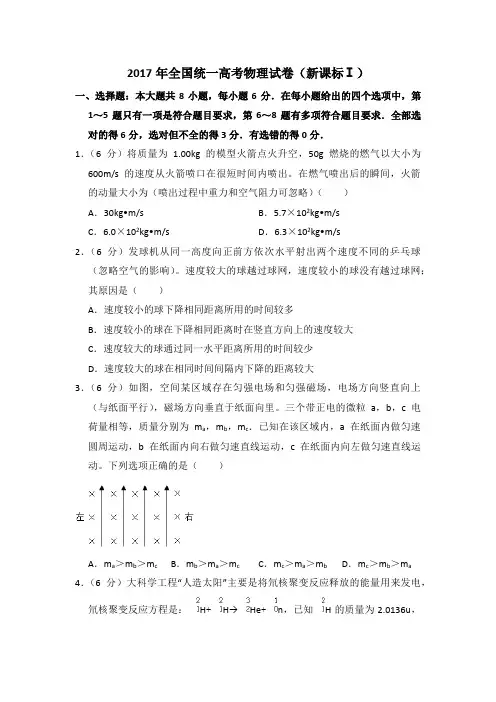 2017年高考真题 物理(山东卷)(含解析版)