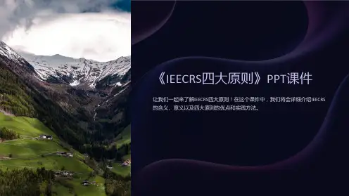 《IEECRS四大原则》课件