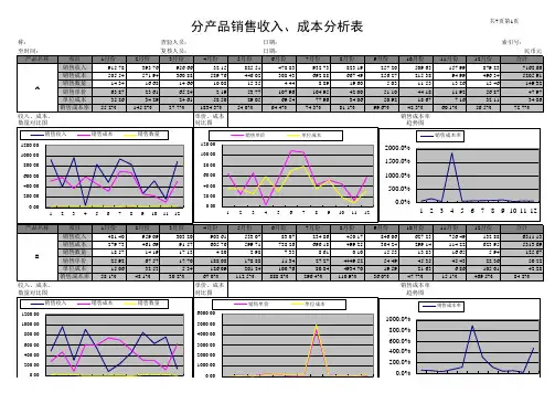 收入成本分析表