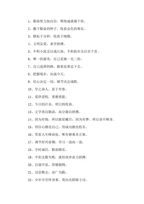 精选高中艺术班班级口号