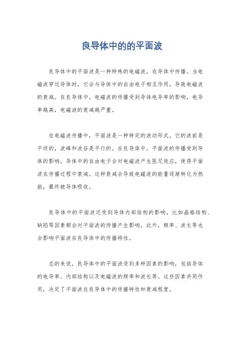 良导体中的的平面波