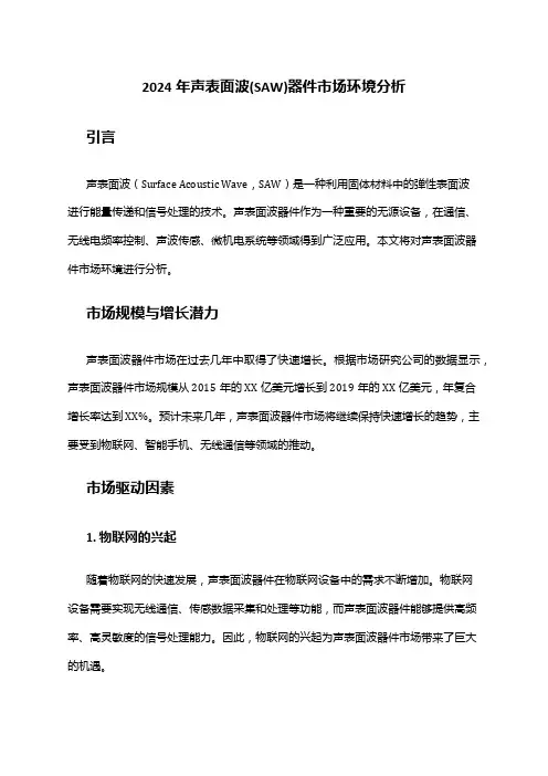 2024年声表面波(SAW)器件市场环境分析