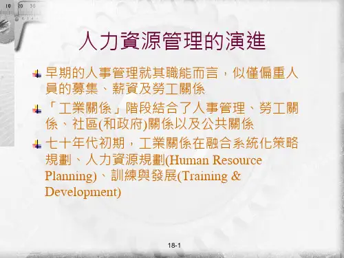 人力资源管理的演进ppt27