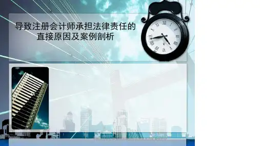 导致注册会计师承担法律责任的直接原因及案例剖析课件