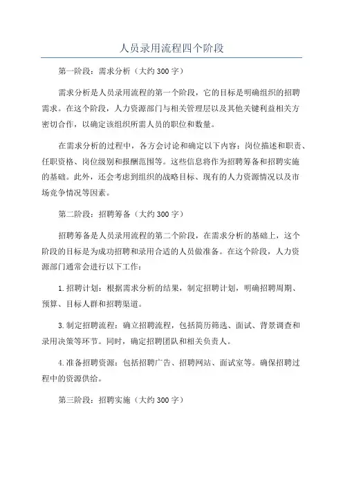 人员录用流程四个阶段