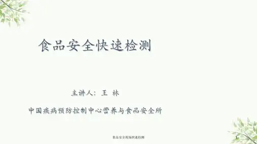 食品安全现场快速检测课件