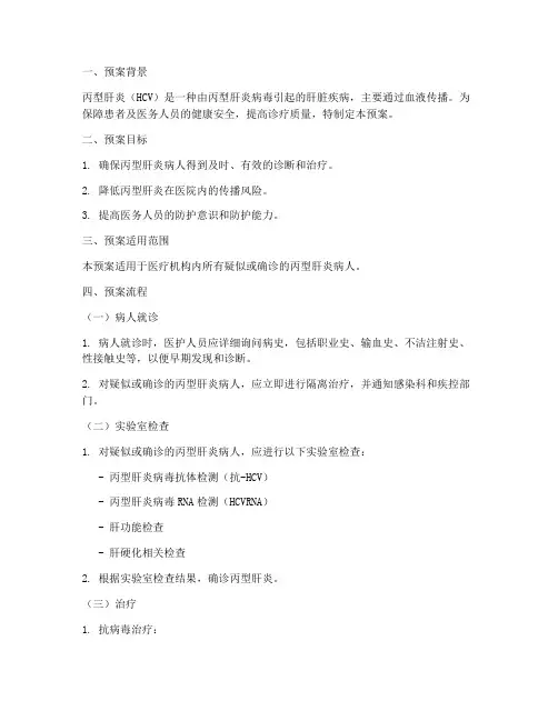 丙肝病人的处置预案流程
