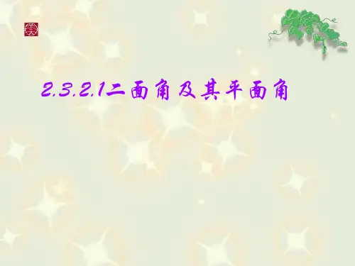 人教A版必修二2.3.2.1二面角及其平面角课件