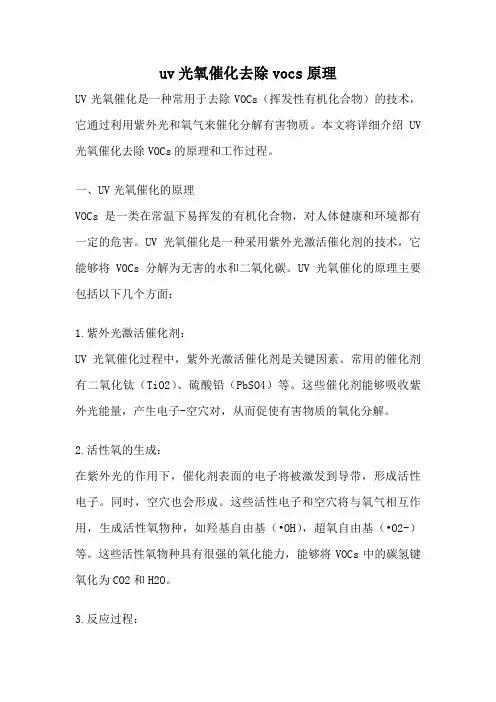 uv光氧催化去除vocs原理