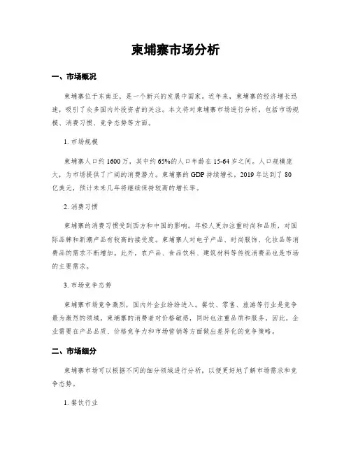 柬埔寨市场分析