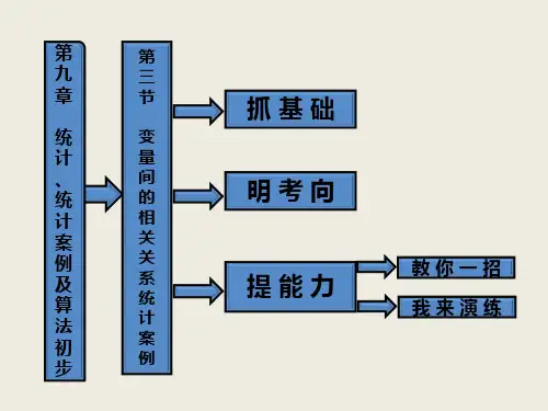 第九章   变量间的相关关系统计案例