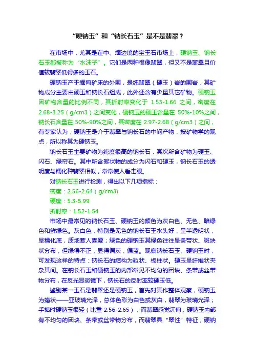 “硬钠玉”和“钠长石玉”是不是翡翠？