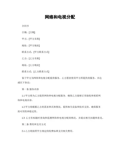 网络和电视分配
