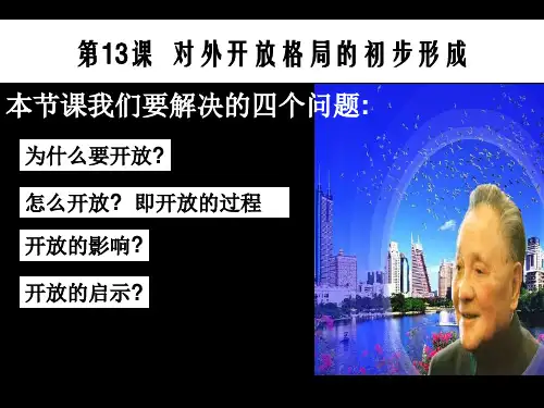 第13课《对外开放格局的初步形成》课件(人教版历史必修2)