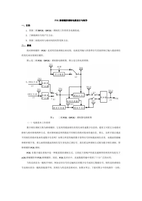 PSK移相键控调制电路设计与制作