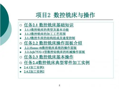 数控铣床课件一10.1讲解