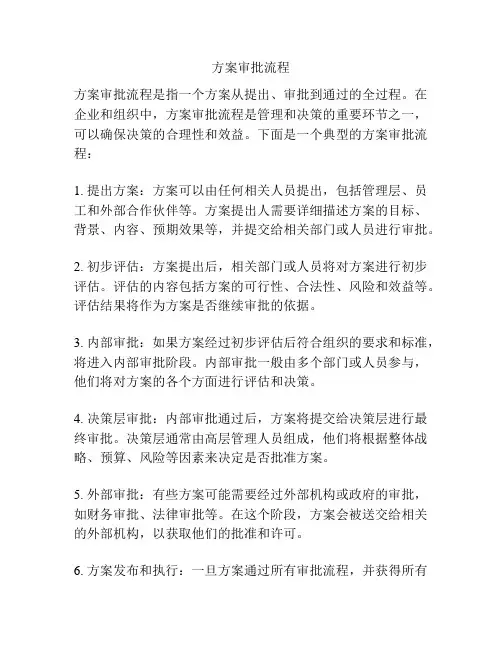方案审批流程