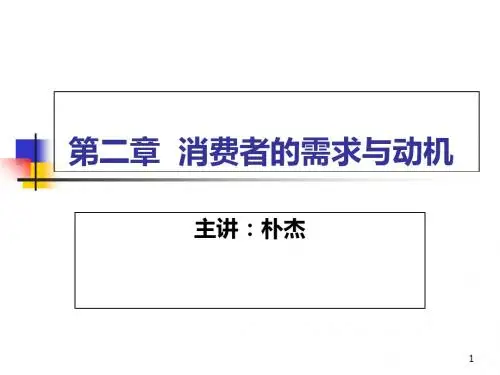 消费者的需求与动机