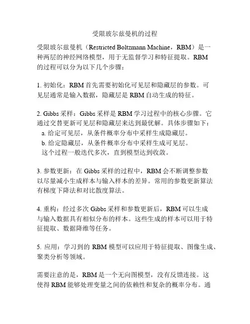 受限玻尔兹曼机的过程