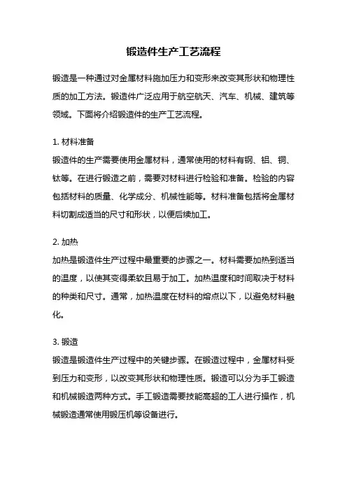 锻造件生产工艺流程