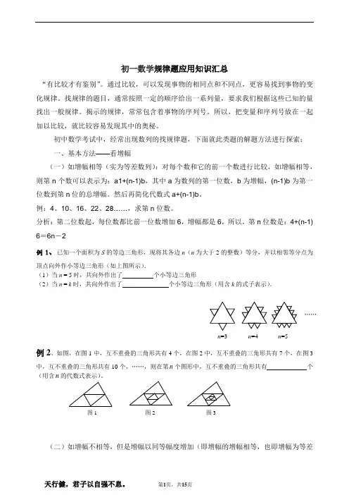 初一找规律经典题型(含部分答案)