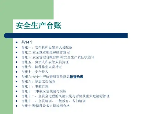 最新安全生产台账说明PPT课件