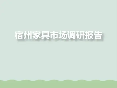 家具市场调研报告(ppt 68页)