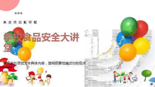 小学生食品安全大讲堂课件ppt