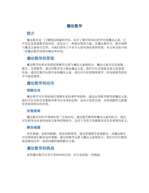 魔法数学_精品文档