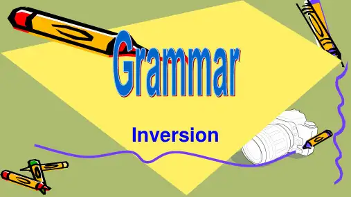 高中英语人教版必修五 Unit4 Grammar倒装句