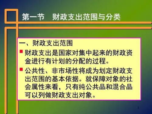 04第四章财政支出概述