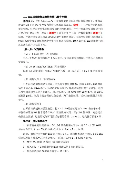 甲基化原理及步骤