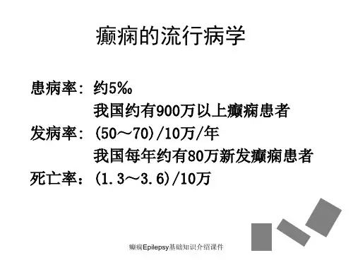 癫痫Epilepsy基础知识介绍课件