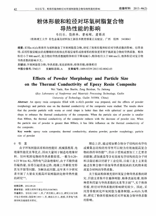 粉体形貌和粒径对环氧树脂复合物导热性能的影响