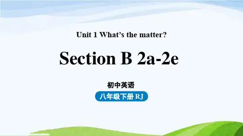人教版八下英语Unit1第5课时(SectionB 2a-2e)