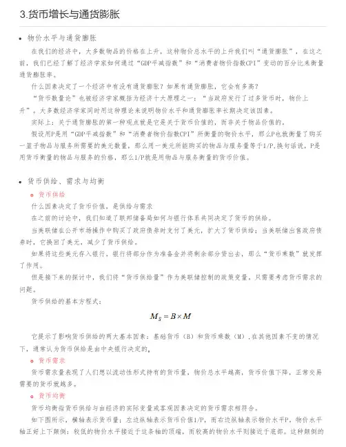 货币增长与通货膨胀
