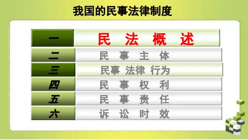 我国民事法律制度