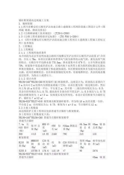 锚杆格子梁施工方案.