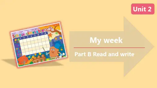人教版(PEP)五年级上册Unit2MyweekPartBReadandwrite课件(共23张)